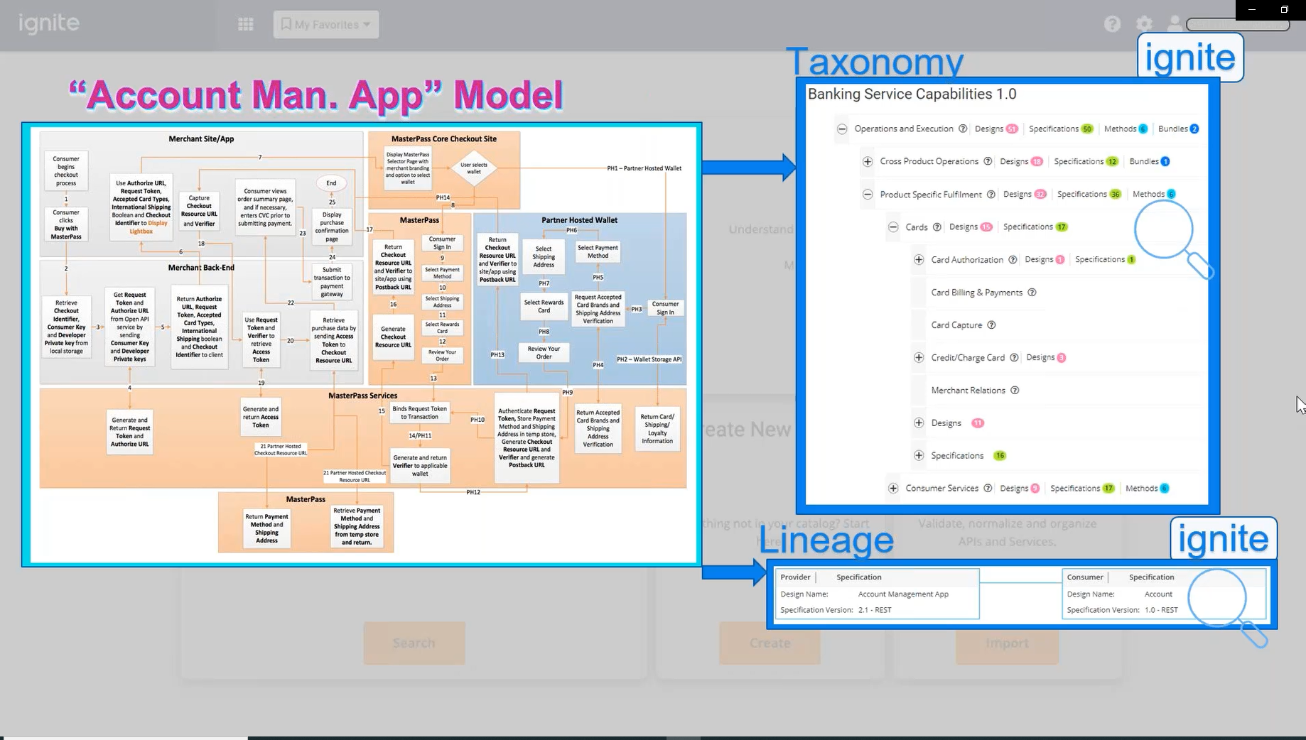 screenshot of account management application model
