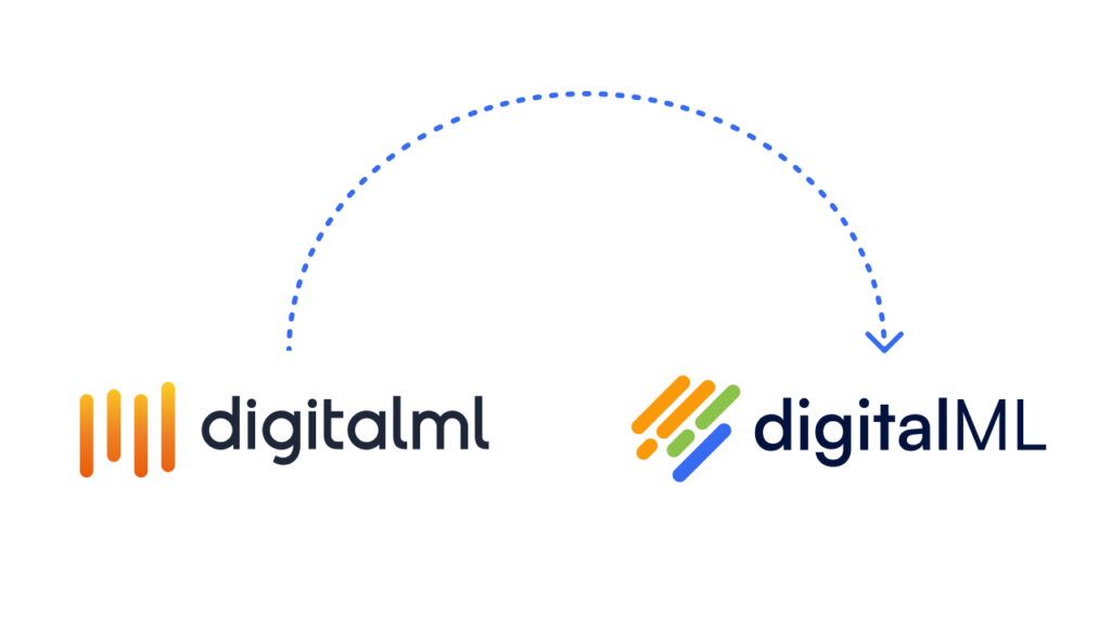 digitalML old and new logo for 2024 rebrand